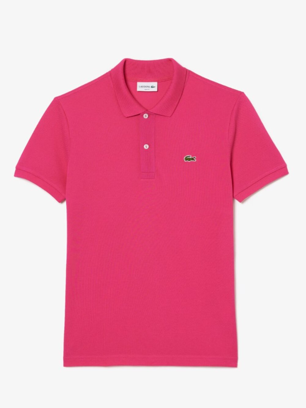 NWOT Lacoste Men's Slim Fit L.12.12 Piqué Polo in Fushia Pink Sz L